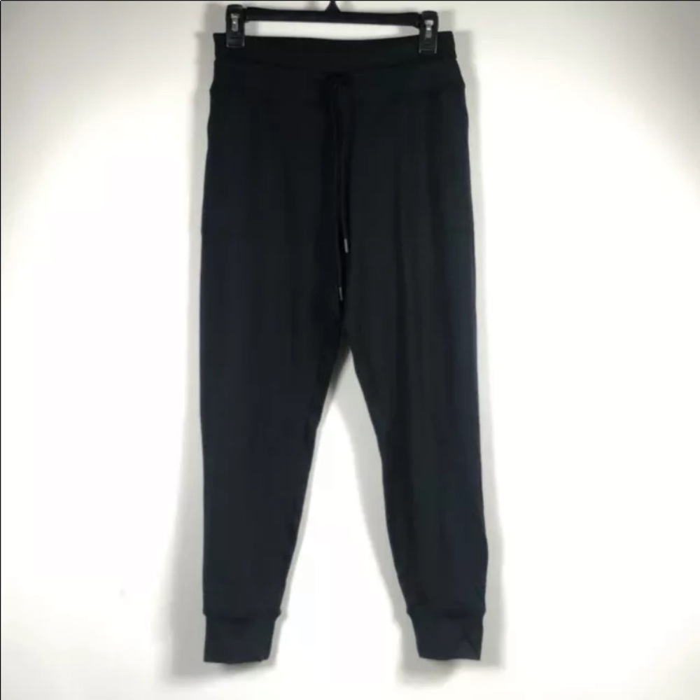 Lole Womens S half moon joggers Black Drawstring Waist Athletic Pants